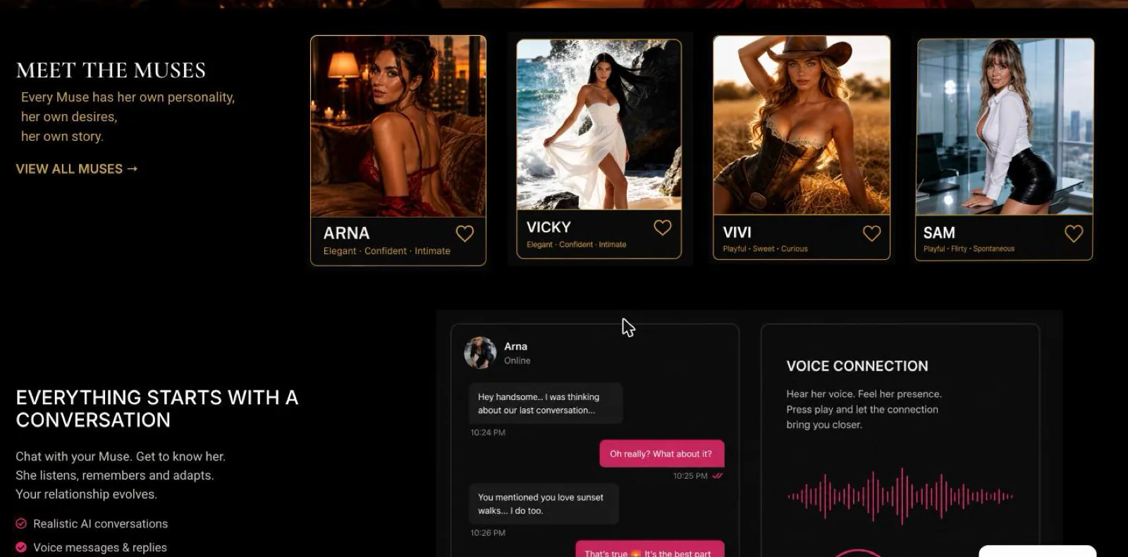 Meet Muse Muse cards with the chat and voice connection preview